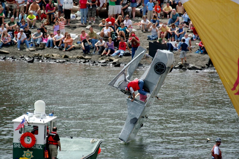 a person riding a skateboard on top of the water