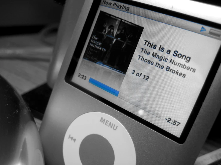 an ipod with a page reading'this is a song '