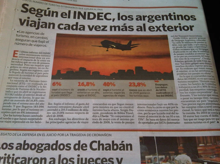 a news paper from zil with an image of a plane
