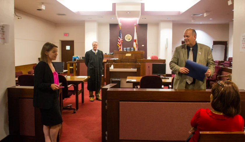 the couple have their court in law when the courtroom is closed