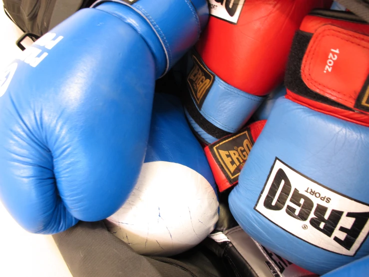 gloves and balls sit in a suitcase for practice