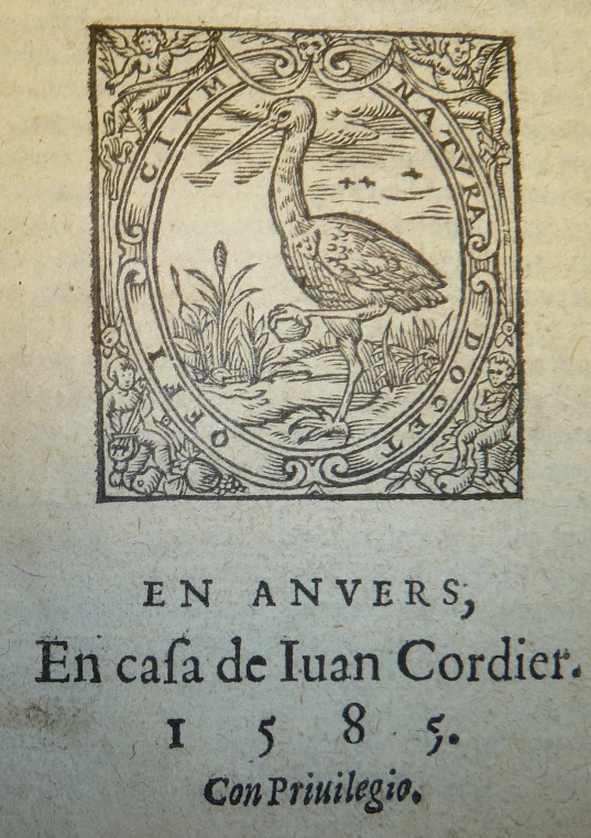 this book contains a bird and an emblem