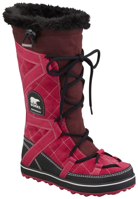 womens winter boots with laces and wool