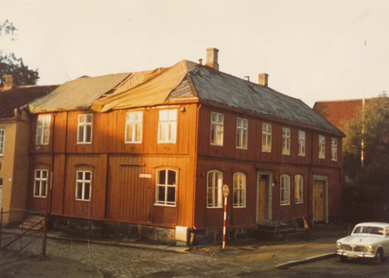 a large house with a large pitched roof