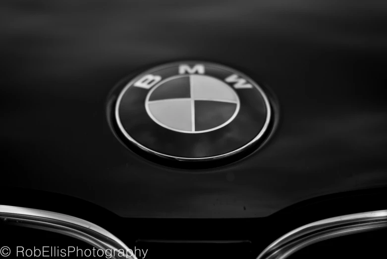 the emblem of a bmw car on display