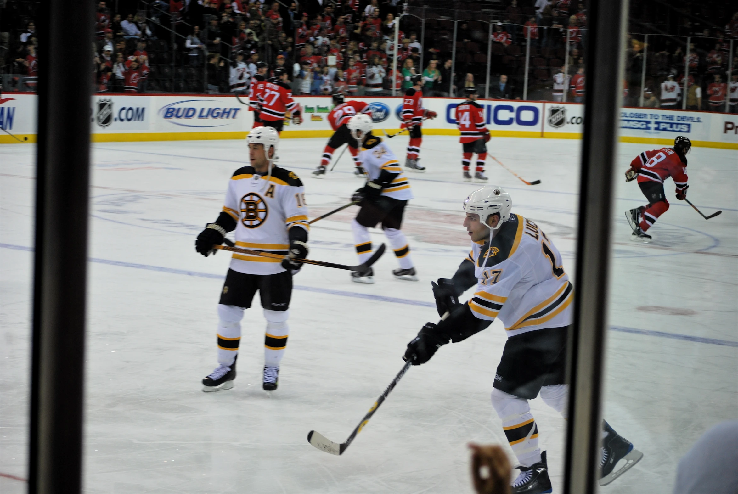 hockey player in action on the ice during game