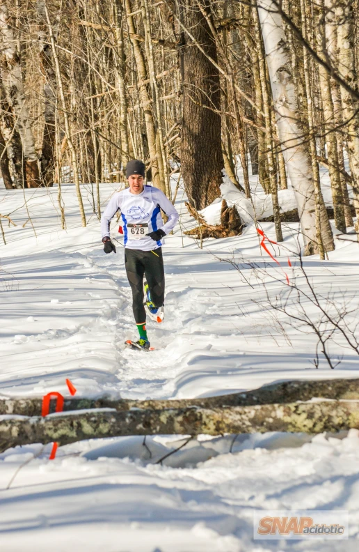 an olympic cross country runner travels down the path