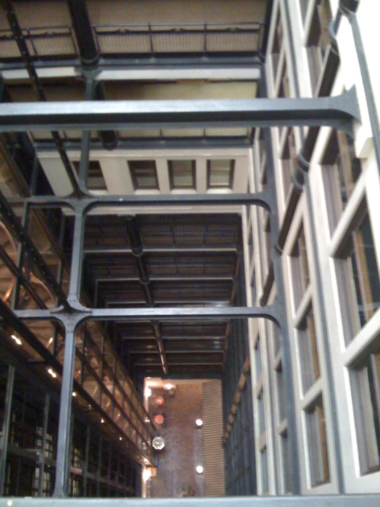 a large metal gate leading to two floors