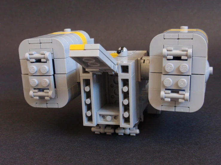 a lego star wars death star set with its door open