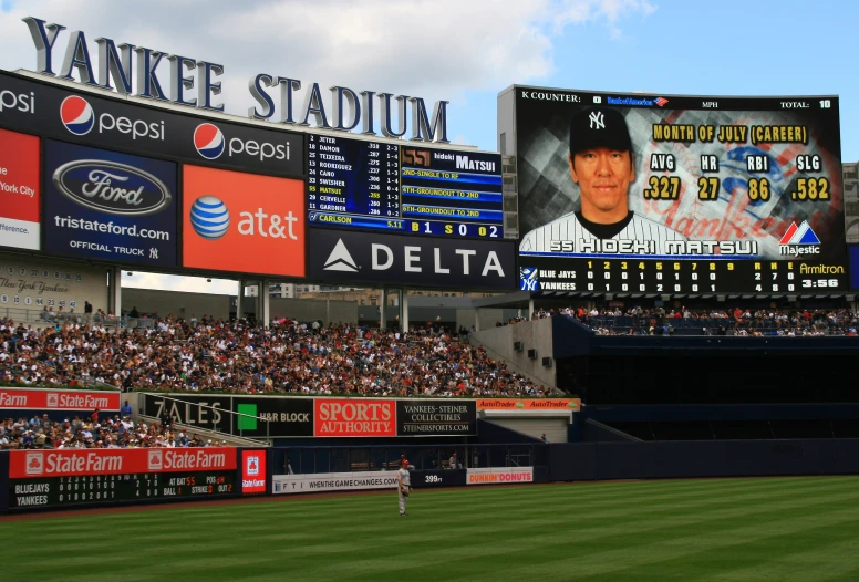 the professional baseball field is full of fans