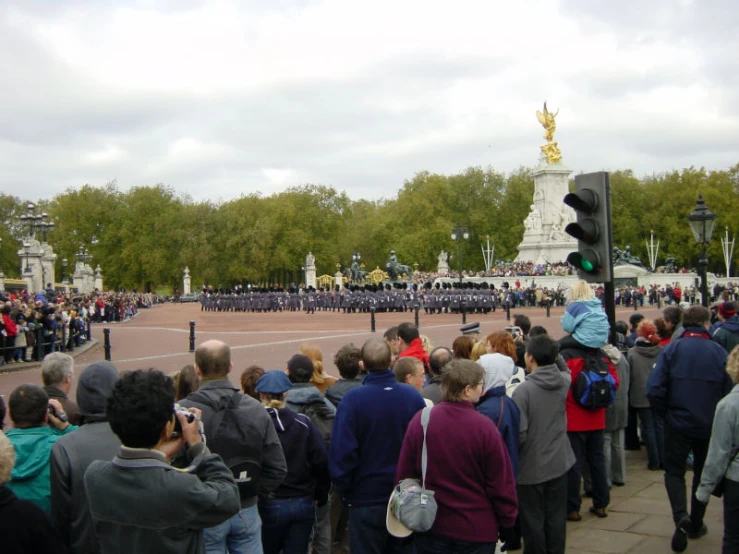 an image of a graduation procession that is in action