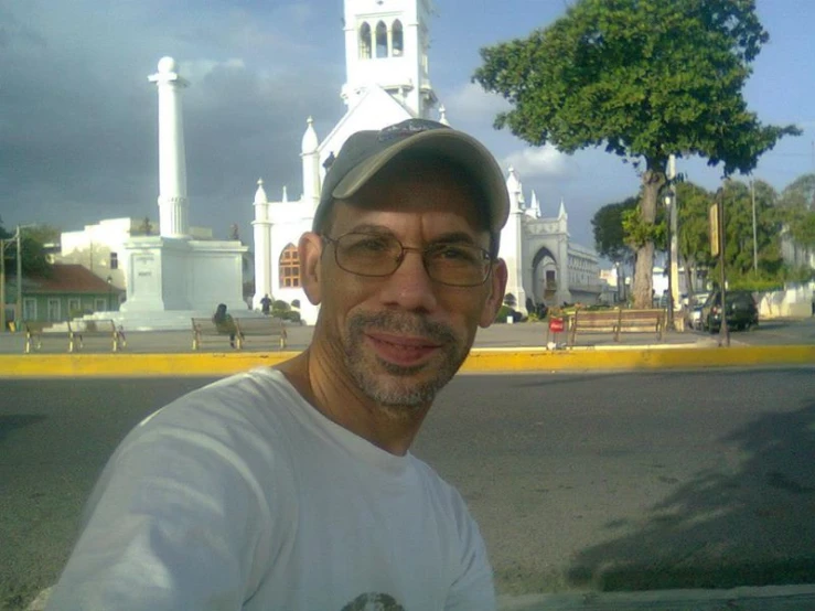 a man that is standing in the street