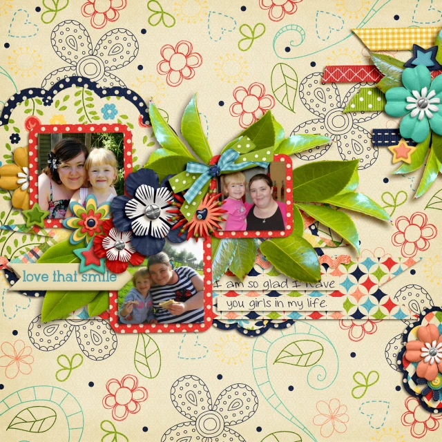 a collage is shown with two pictures and leaves