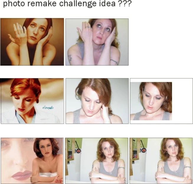 a series of pictures shows various woman's selfies