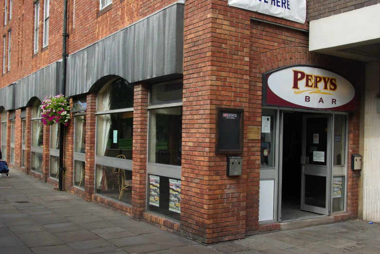 this store is situated near an old brick building