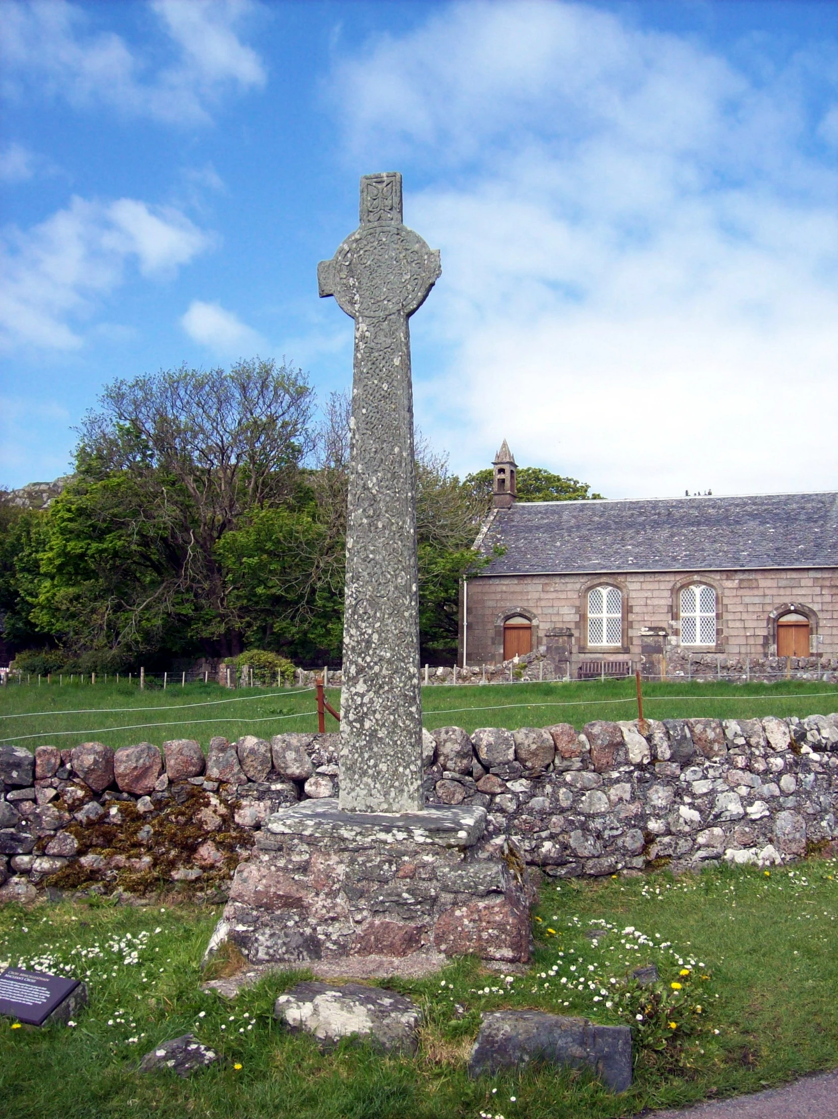 a cross is placed in the middle of the field