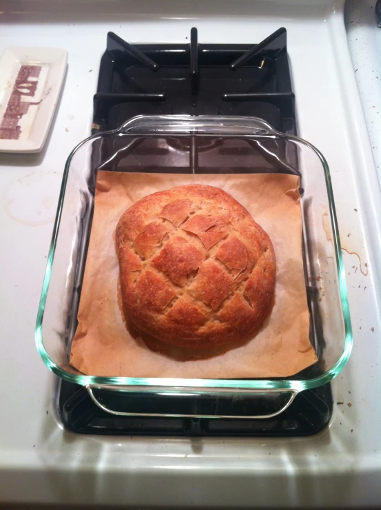 a pastry on the surface of a counter