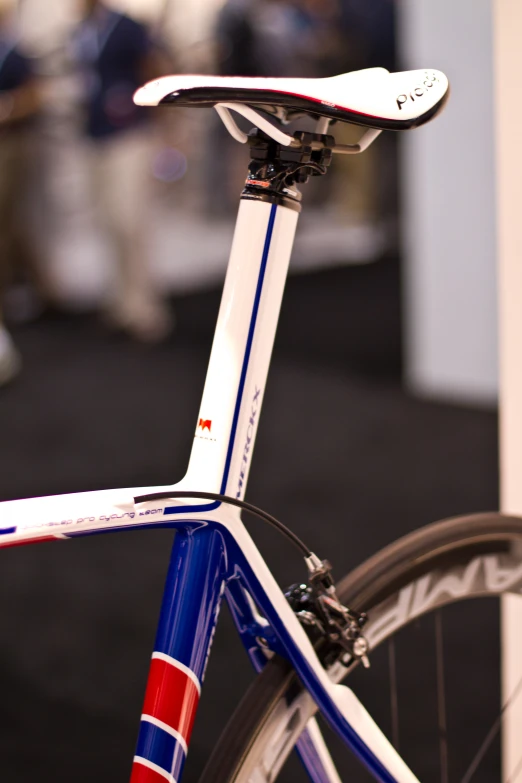 a bike is displayed on display at the show