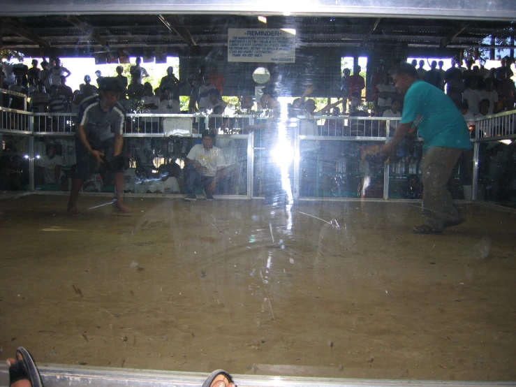 an audience is in the background watching a bull ride