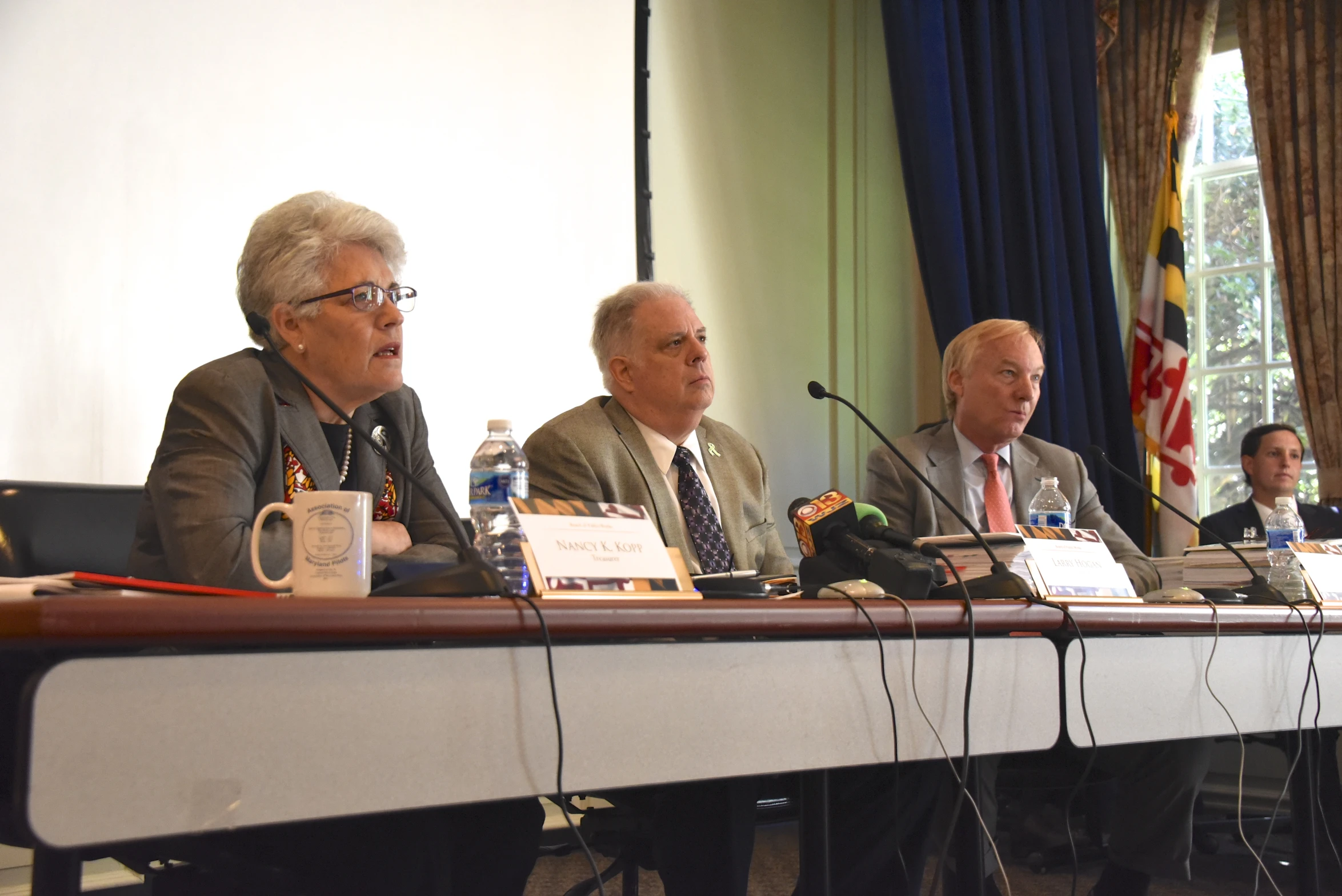 several people at a meeting on foreign policy