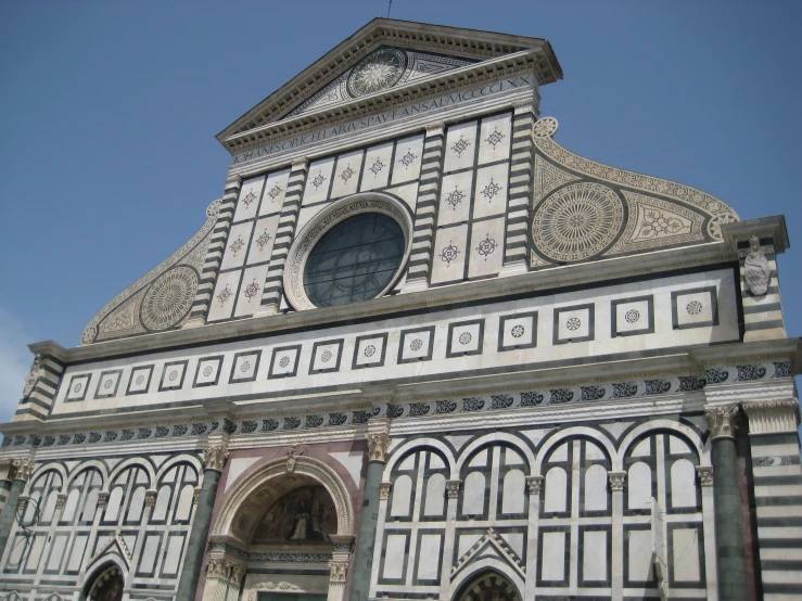 a closeup of the tower on a large building