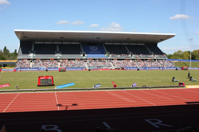 a view from behind the stand at a track event