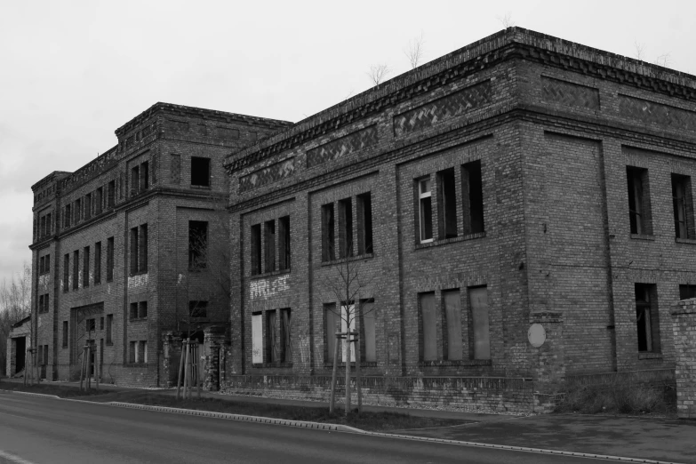 an old building is being renovated into a newer business building