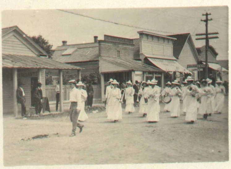 some people are standing in front of a store