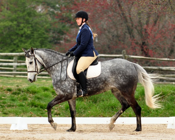 the person on the horse is wearing a uniform