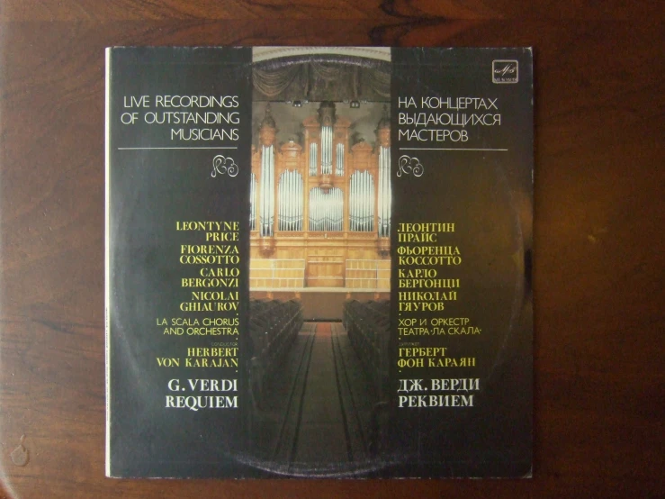 the cover of an old pipe organ