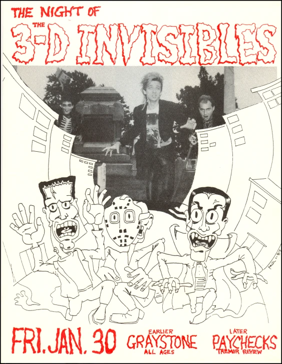 an advertit for the third invisibles at greystones, on the 13th of may