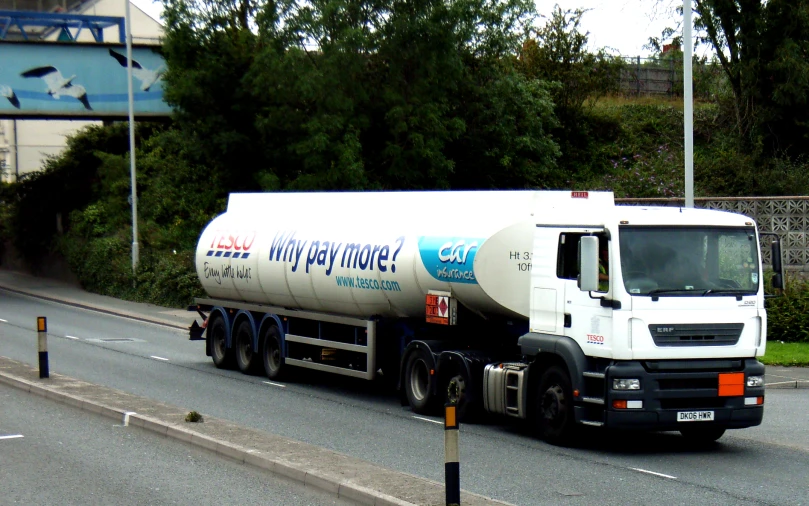 a truck with water tanker on the back