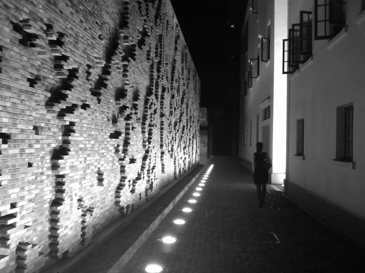 an image of a woman walking through a street