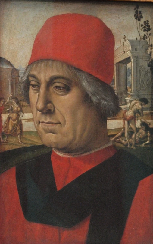 portrait of a man in a red hat