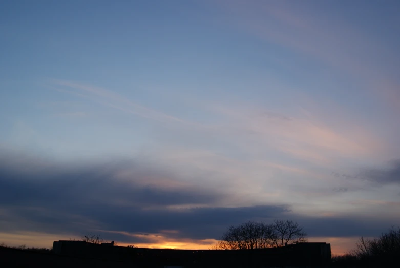 some very pretty clouds at night time