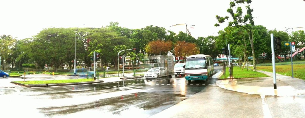 a bus that is sitting at a station