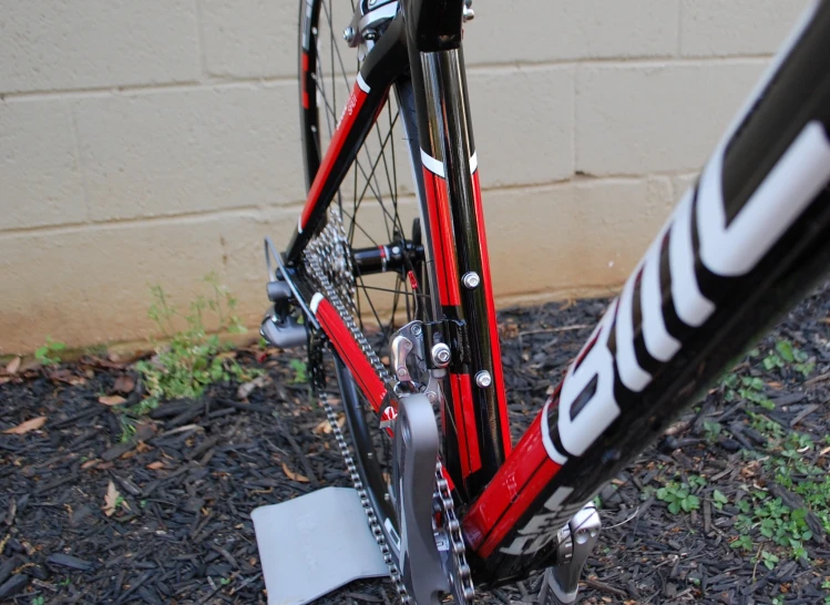 a close up s of the rear end of a bike