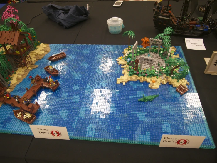 the model is made with legos as an art project