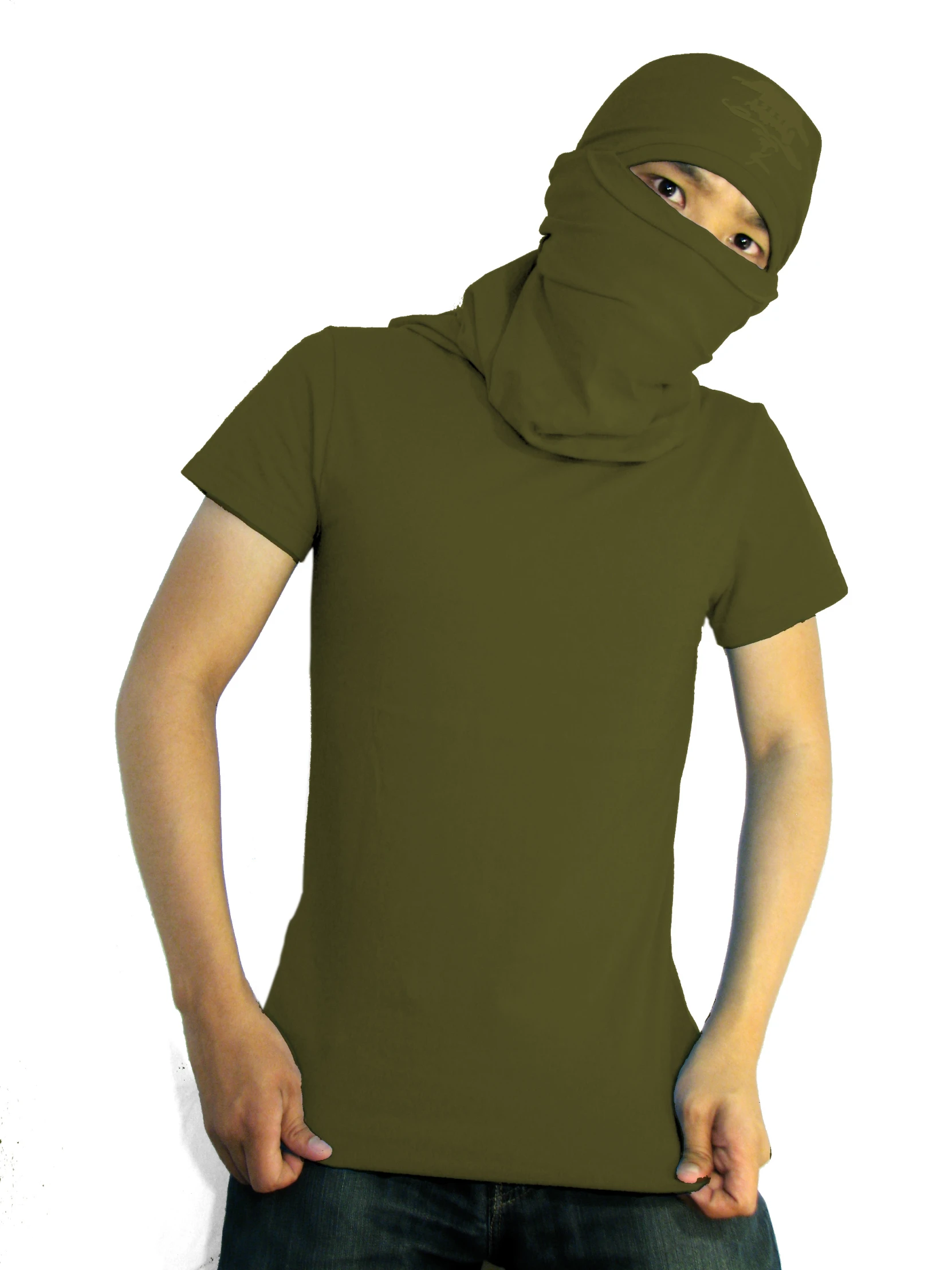 man with green hoodie posing for a picture