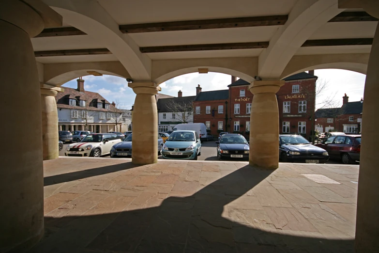 a city has an open air parking area