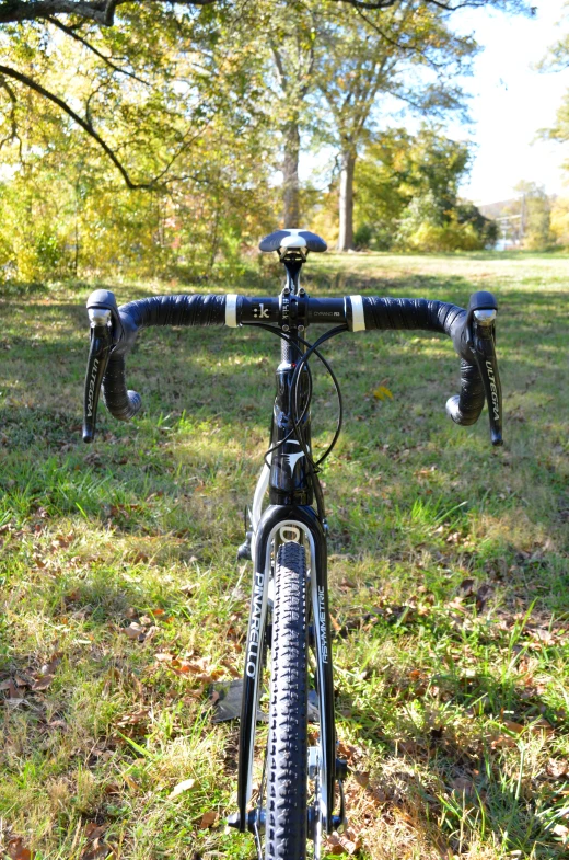 bike on top of the frame with mountainside view in background