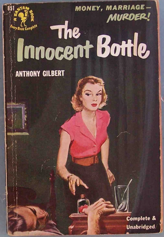 an old book cover shows the innocent botle