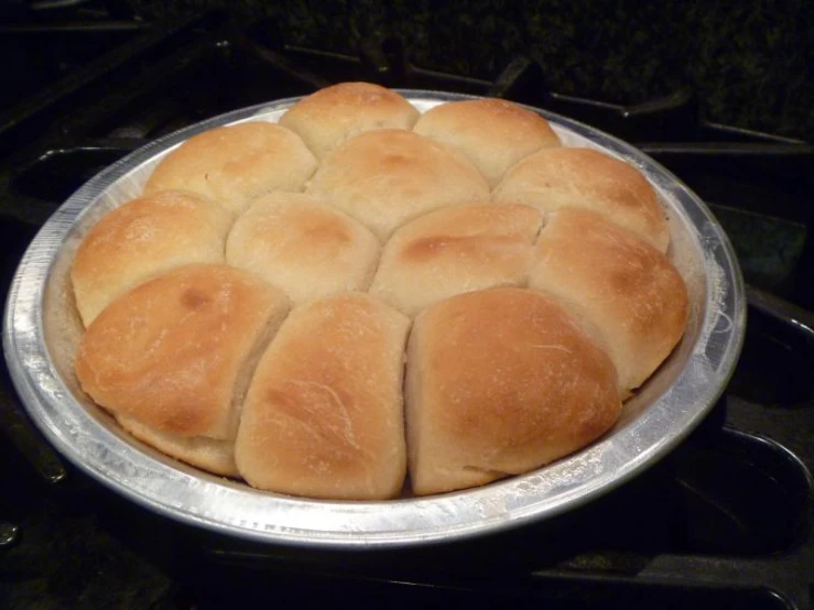 the baked bread on the stove is very soft