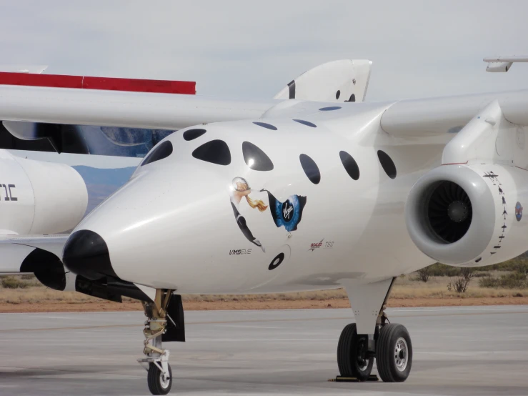 a close up of the nose and wings of a small propeller airplane