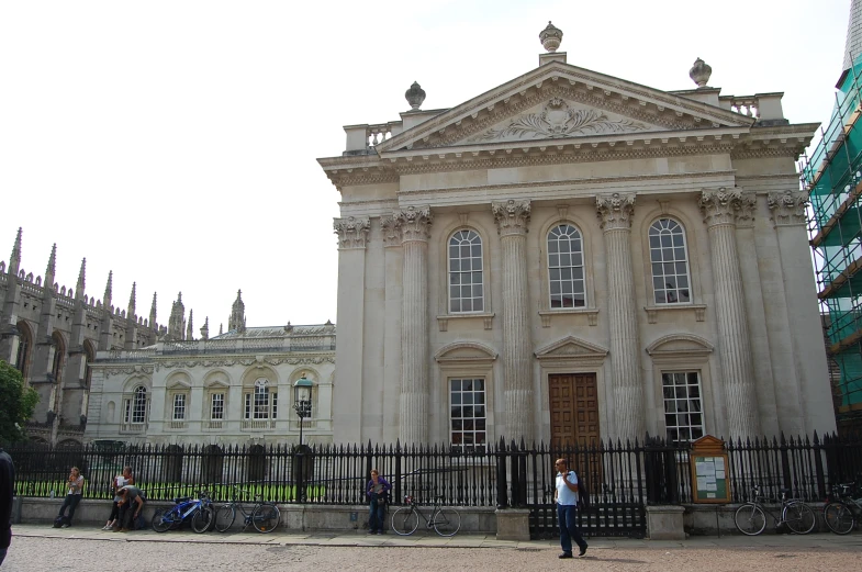 an old building is located in the city