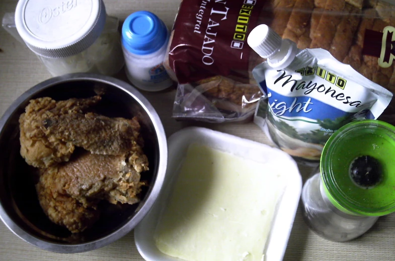 a number of food items on a table