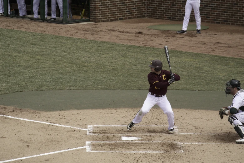 baseball game batter preparing to swing the bat