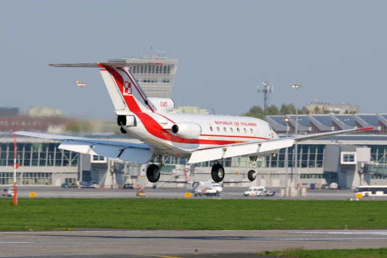 a plane getting ready to take off on the runway