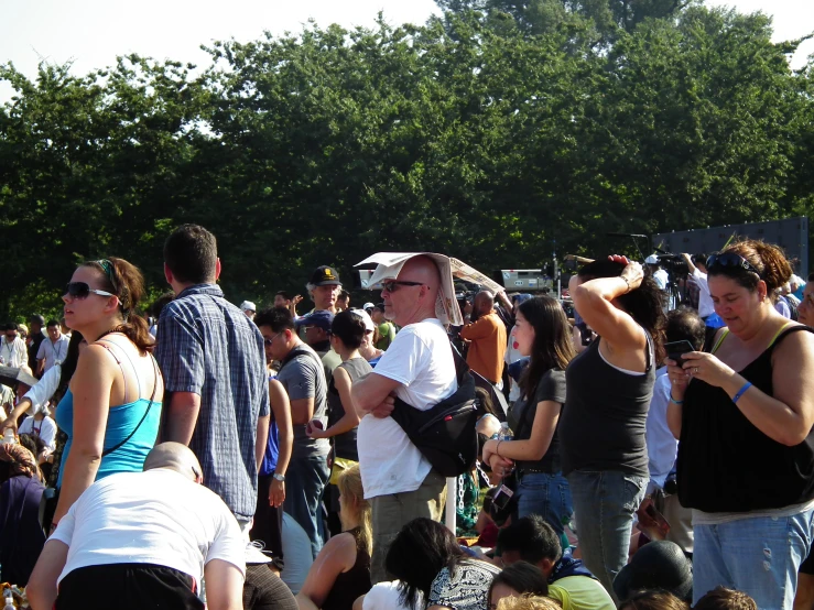 a group of people gathered together at a festival