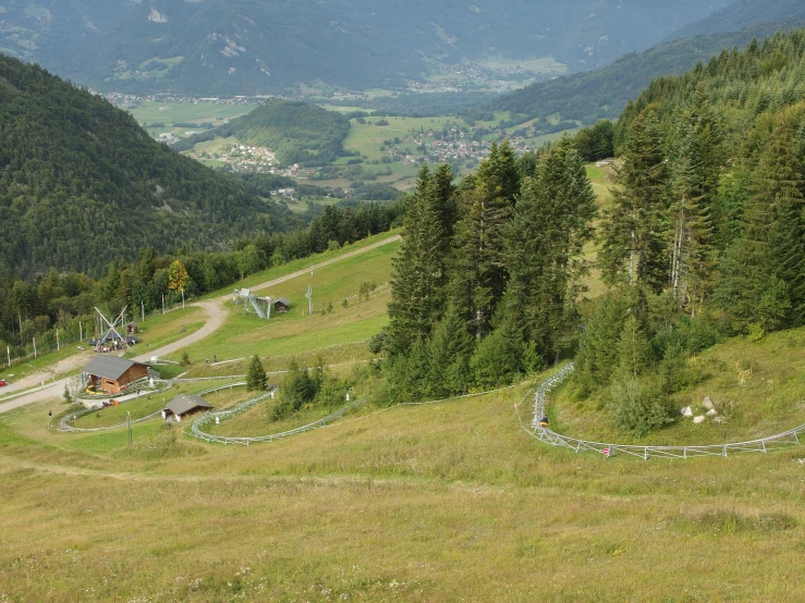 this is an image of a hill with a house